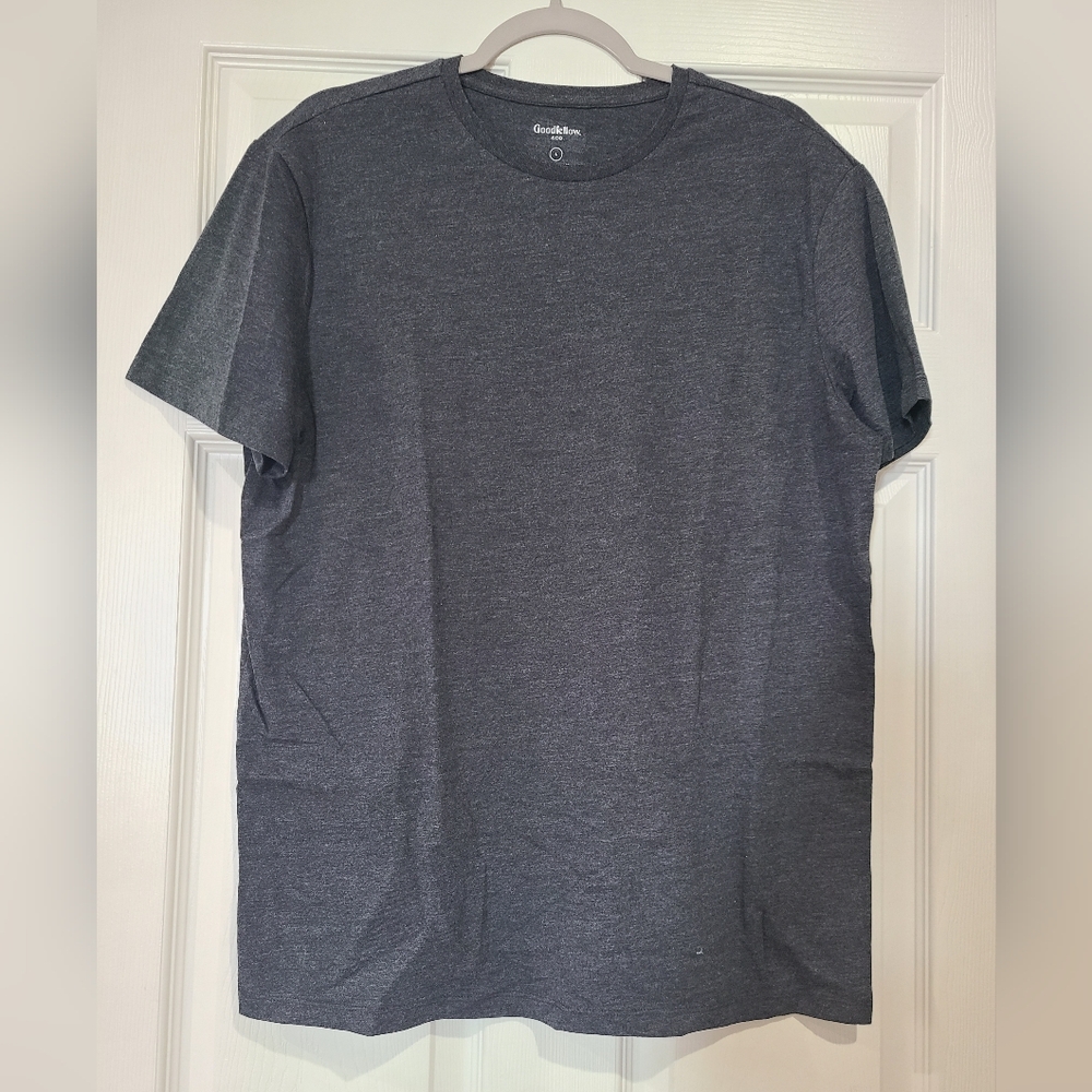 NWOT GOODFELLOW & CO Crew Neck Cotton Knit T-Shirt - Charcoal